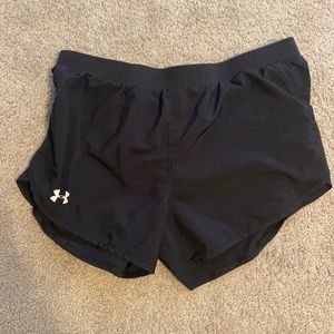Black underarmour headgear shorts